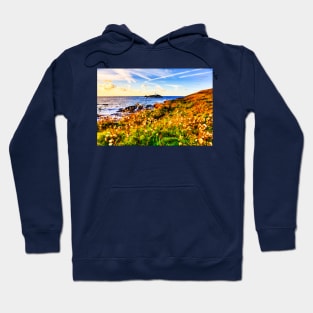 Godrevy Lighthouse Sunset Cornwall Hoodie